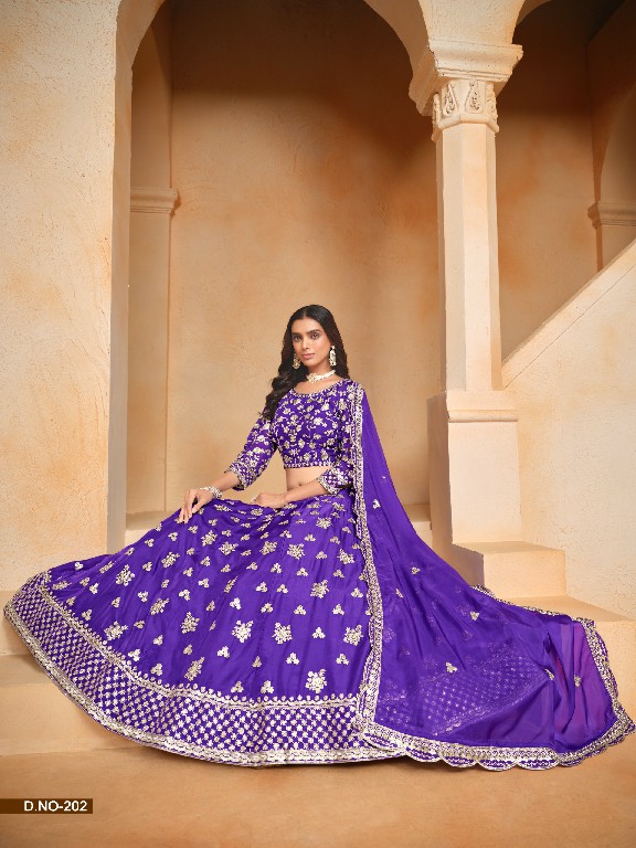 Mehvish Vol-2 Wholesale Organza Fabrics Lehenga Choli