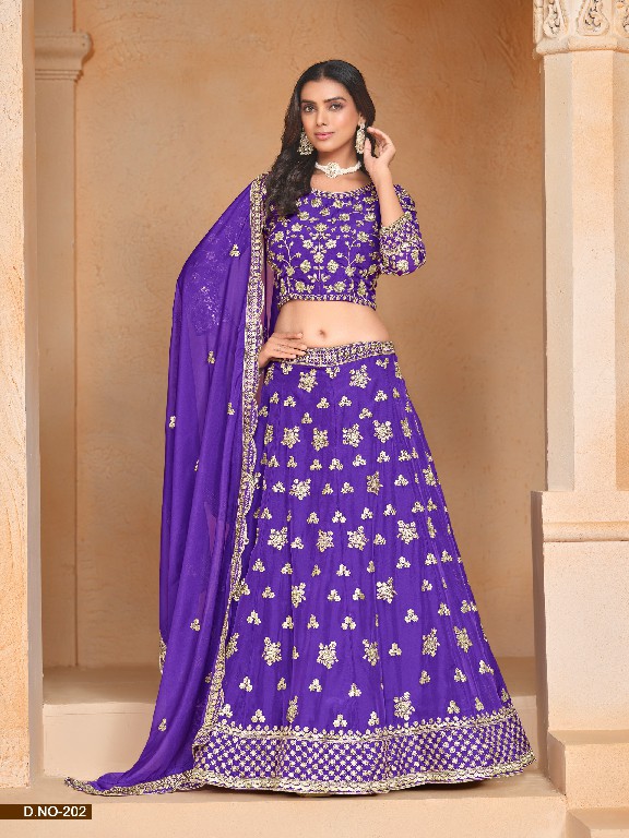 Mehvish Vol-2 Wholesale Organza Fabrics Lehenga Choli