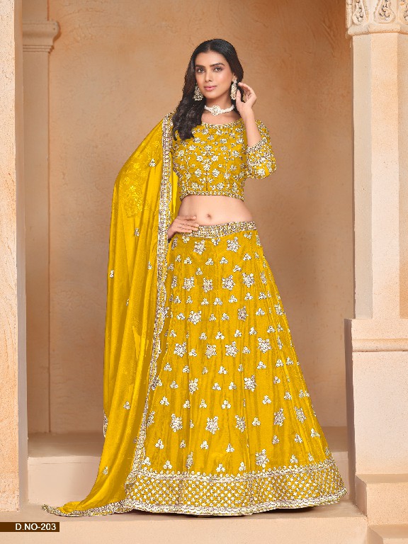 Mehvish Vol-2 Wholesale Organza Fabrics Lehenga Choli