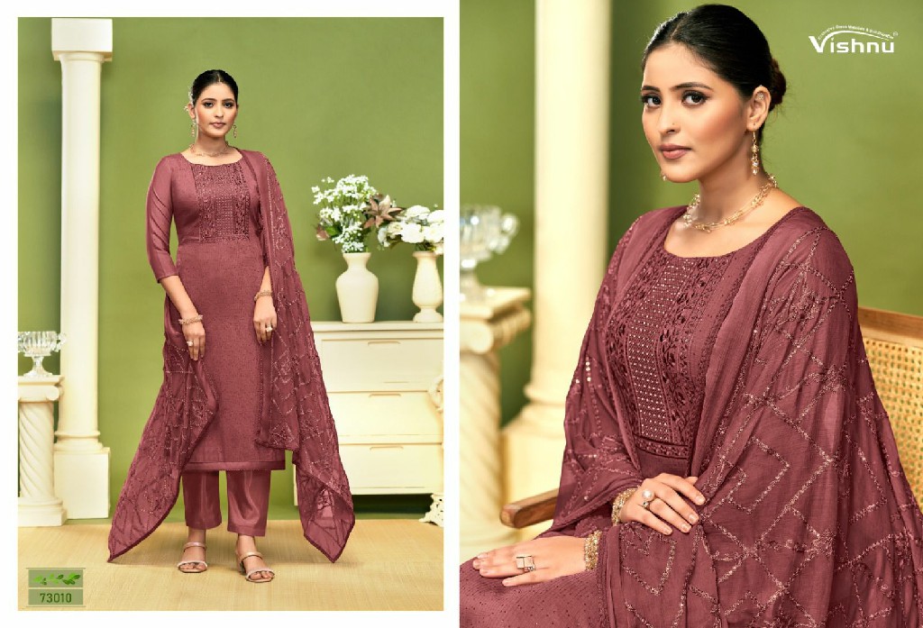 Vishnu Nagina Vol-2 Wholesale BSY Chinon Pattern Dress Material
