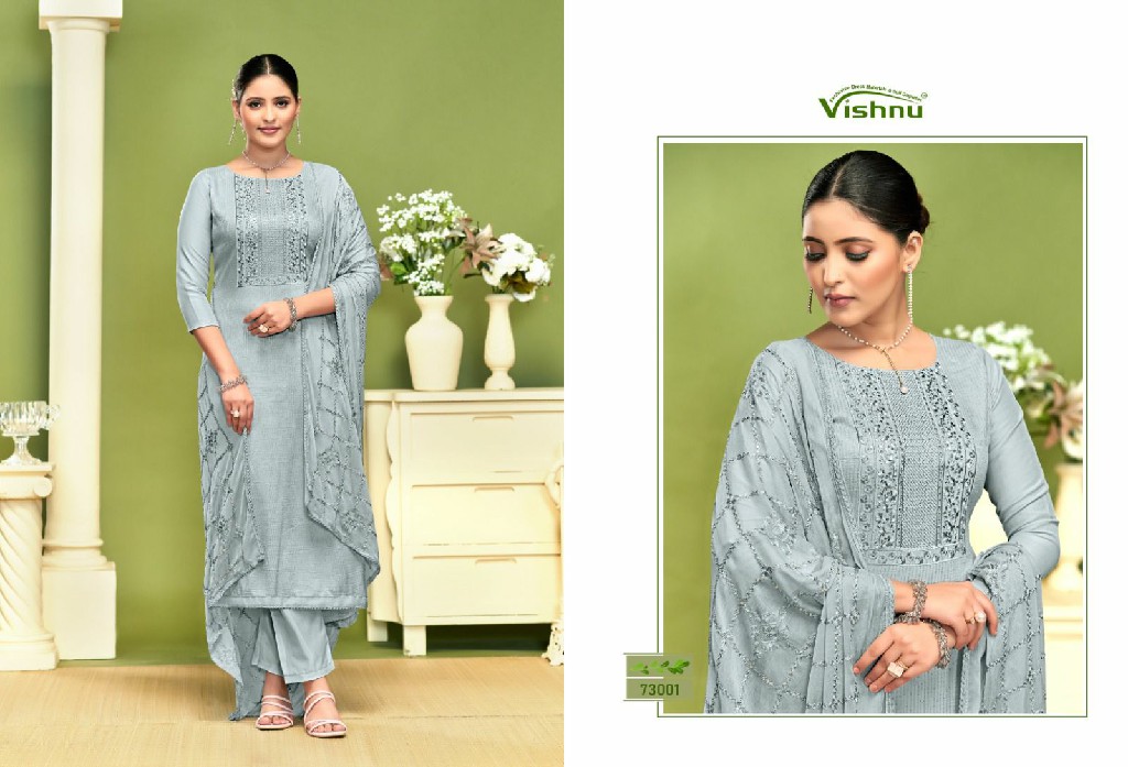 Vishnu Nagina Vol-2 Wholesale BSY Chinon Pattern Dress Material