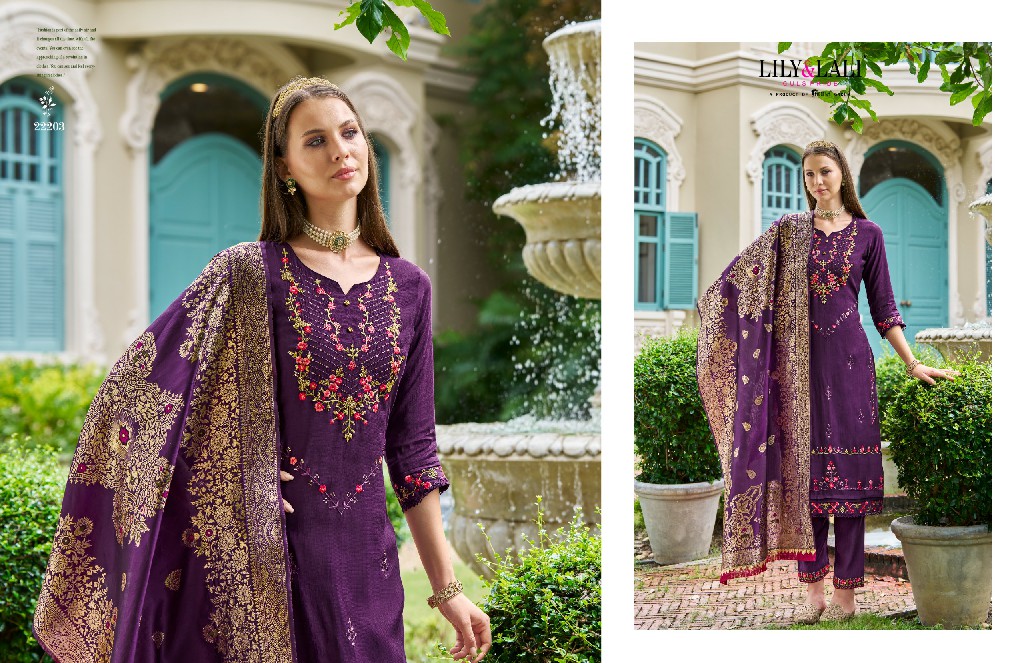 lily And lali hasmeena vol 4 viscose readymade exclusive 3pcs dress