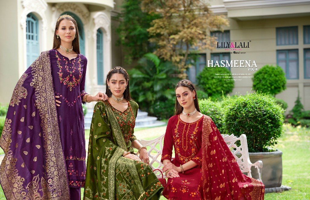 lily And lali hasmeena vol 4 viscose readymade exclusive 3pcs dress
