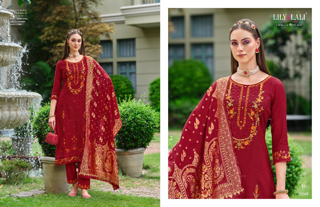 lily And lali hasmeena vol 4 viscose readymade exclusive 3pcs dress