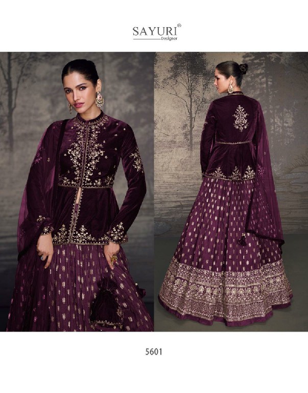 Sayuri Glam Wholesale Velvet Top With Premium Silk Skirt Stitched Suits