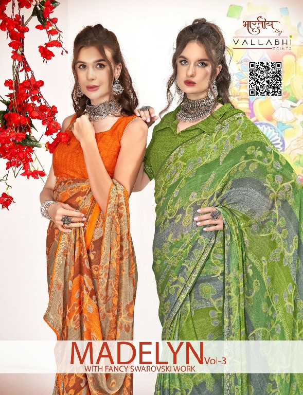 Vallabhi Madelyn Vol-3 Wholesale Fancy Swaroski Work Sarees