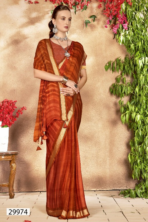 Vallabhi Remi Wholesale Moss Chiffon Indian Sarees