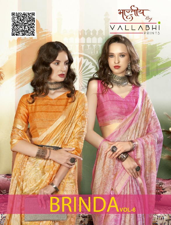 Vallabhi Brinda Vol-6 Wholesale Georgette Fabrics Ethnic Sarees