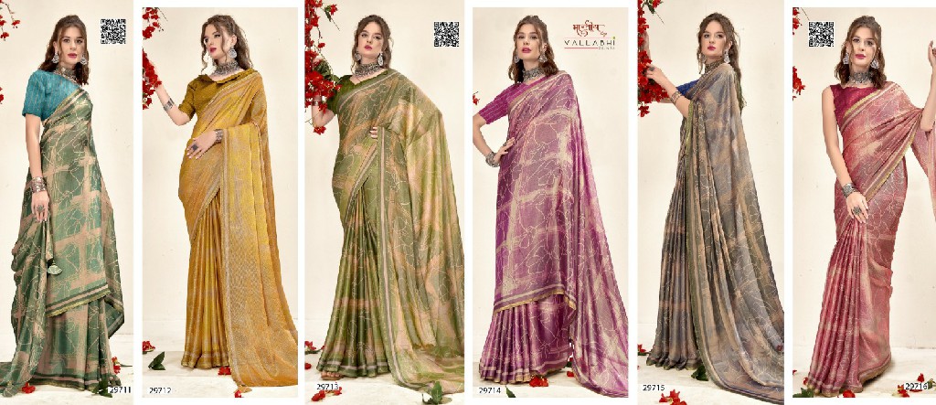 Vallabhi Shyla Vol-3 Wholesale Moss Georgette Indian Sarees