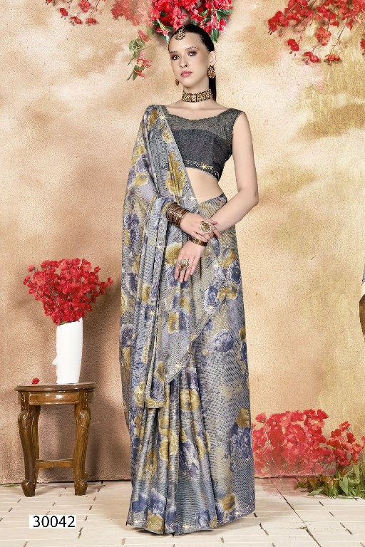 Vallabhi Elisha Wholesale Brasso Satin With Swaroski Work Sarees