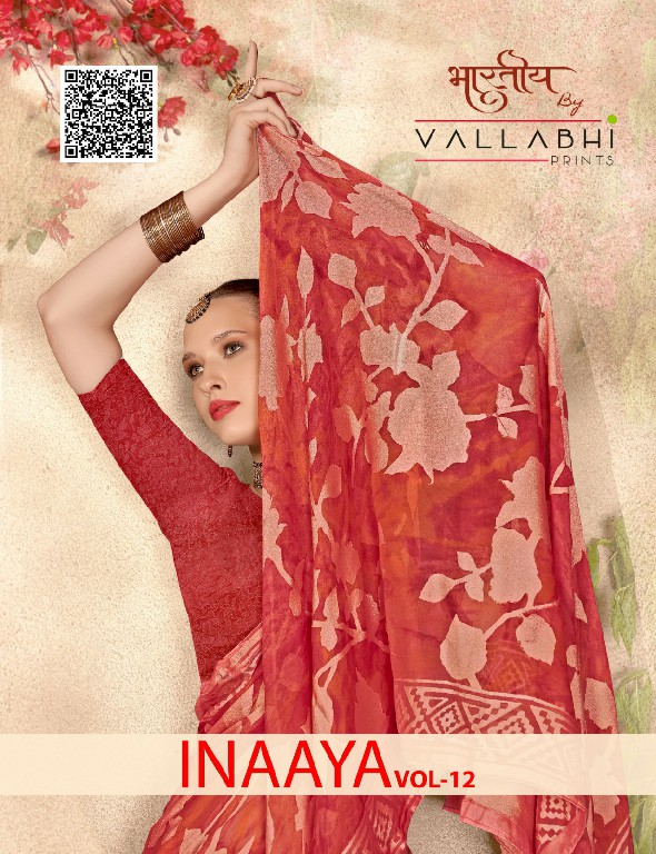 Vallabhi Inaaya Vol-12 wholesale Brasso Fabrics Indian Sarees