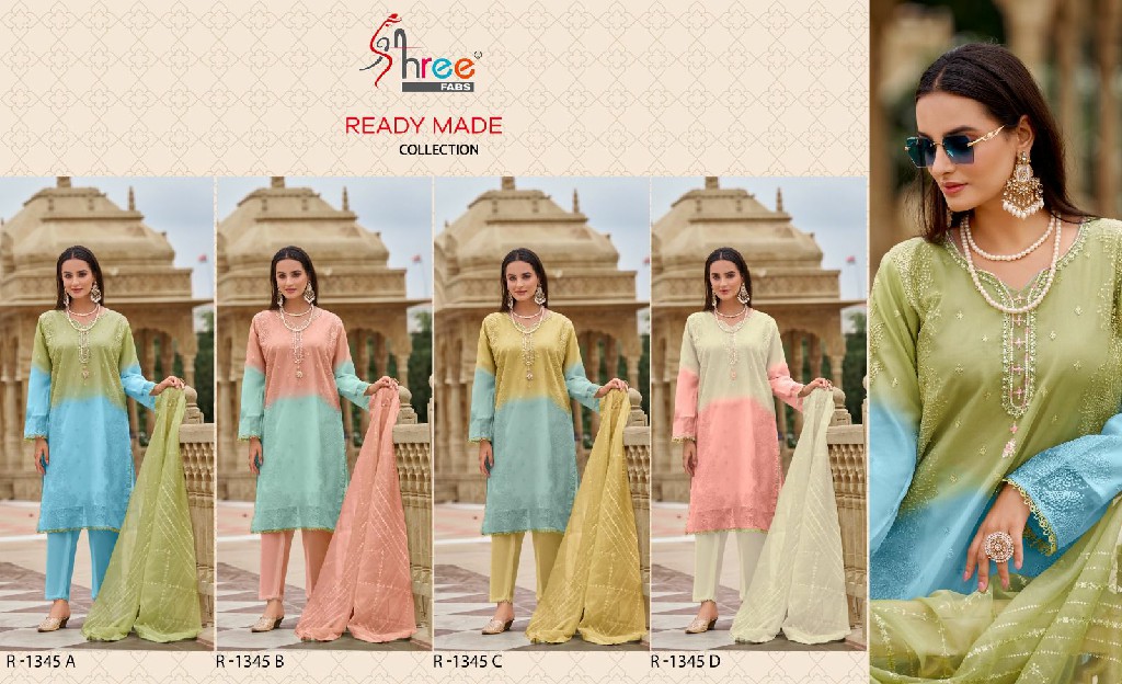 Shree Fabs R-1345 Wholesale Readymade Indian Pakistani Salwar Suits