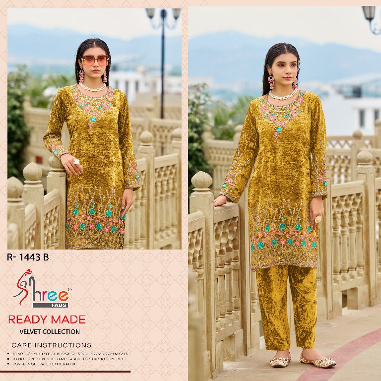 Shree Fabs R-1443 Wholesale Velvet Code Set Collection