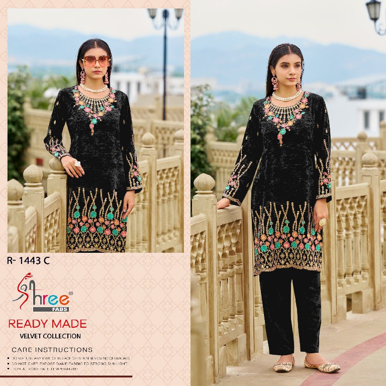 Shree Fabs R-1443 Wholesale Velvet Code Set Collection