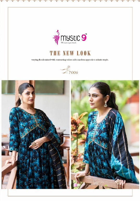 Mystic 9 Pooja Vol-7 Wholesale Aliya Cut Kurti With Pant And Dupatta