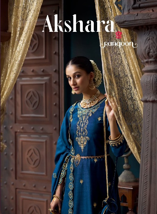 Rangoon Akshara Wholesale Silk With Fancy Code Work Readymade Suits
