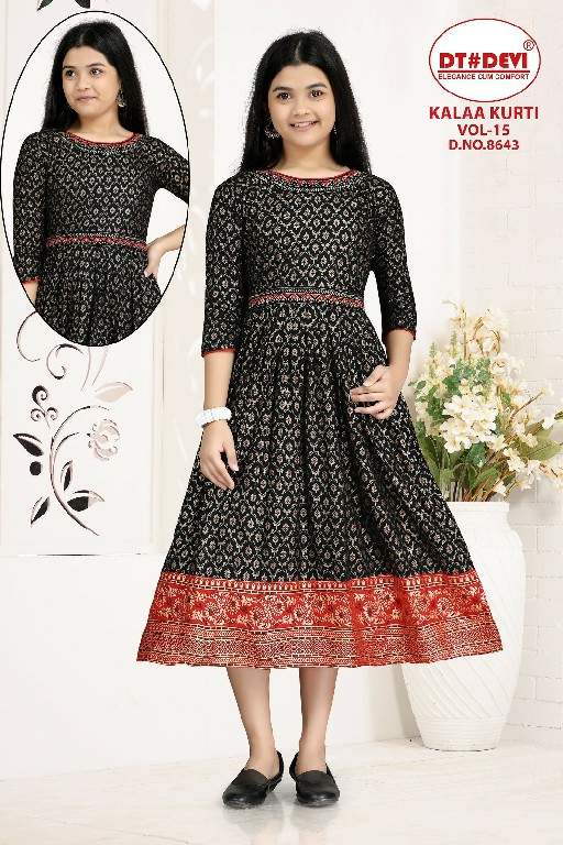 DT Devi Kalaa Kurti Vol-15 Wholesale Kids Kurtis Combo