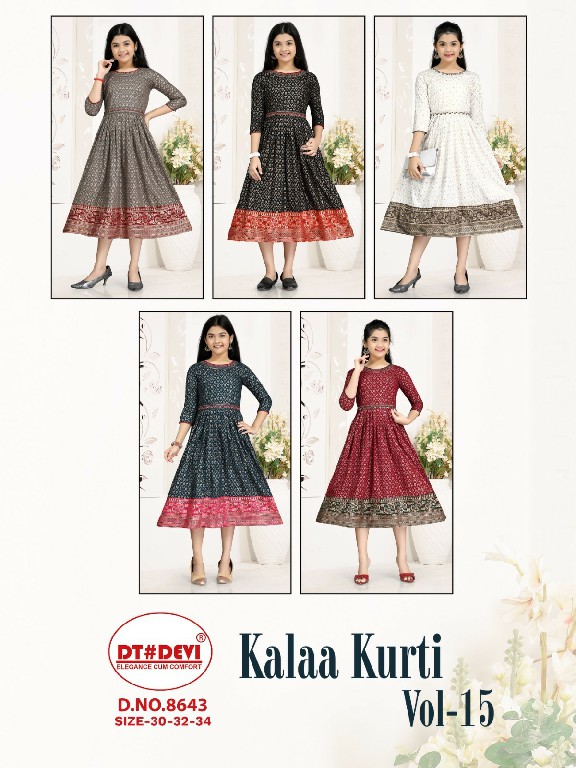 DT Devi Kalaa Kurti Vol-15 Wholesale Kids Kurtis Combo