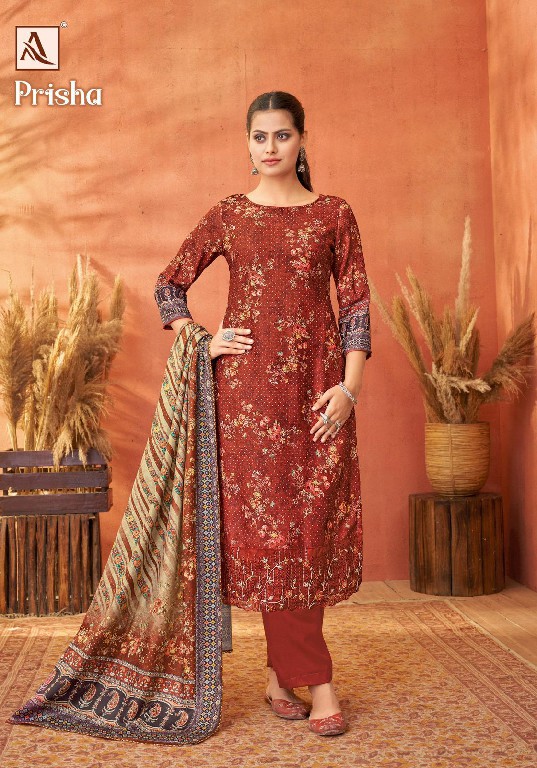 Alok Prisha Wholesale Premium Woolen With Embroidery Winter Dress Material