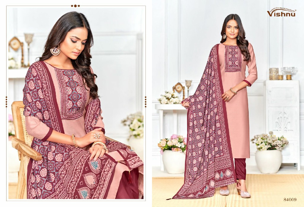 Vishnu Ajjrak Wholesale Vetican Fabrics Dress Material