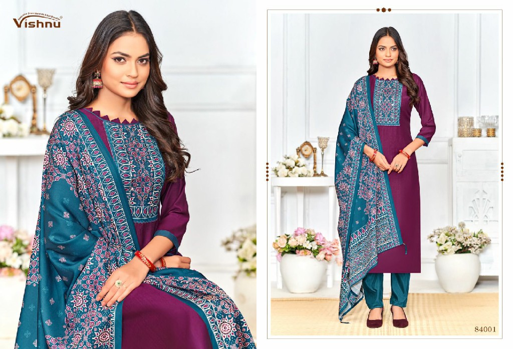 Vishnu Ajjrak Wholesale Vetican Fabrics Dress Material