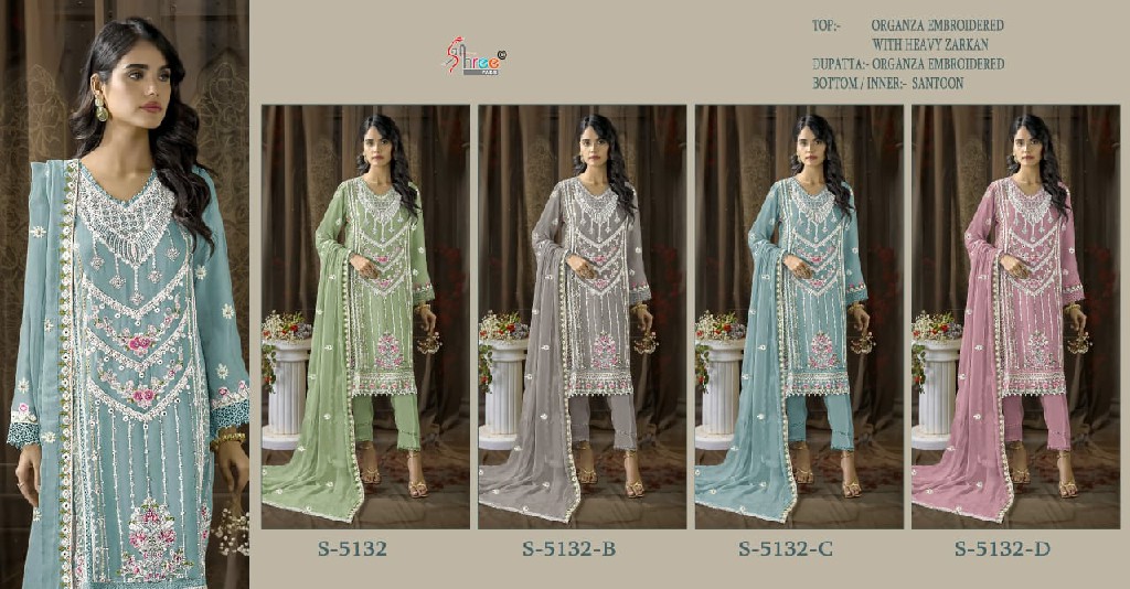 Shree Fabs S-5132 Wholesale Indian Pakistani Salwar Suits