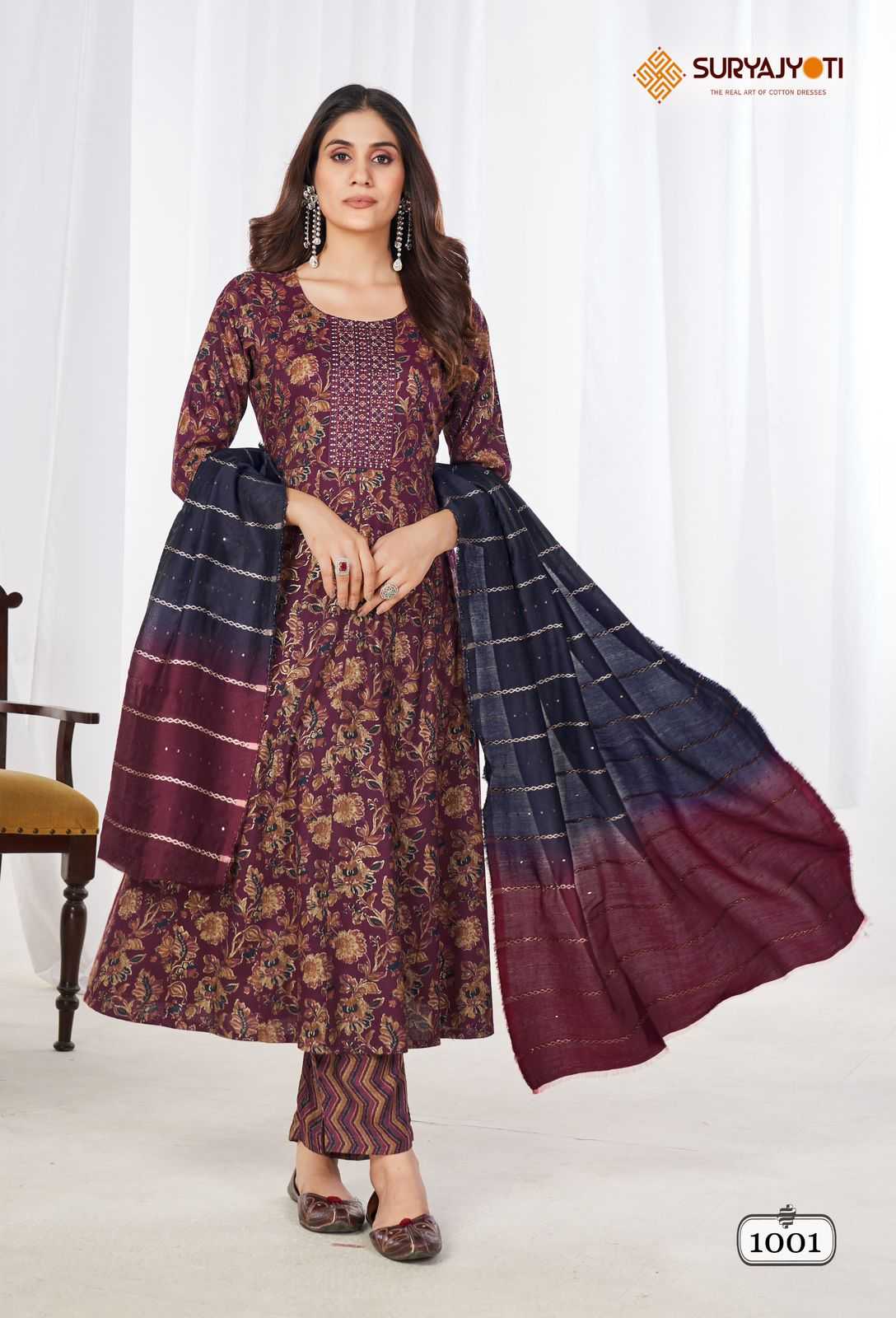 anarkali special vol 1 by suryajyoti capsule print readymade unique ladies suit