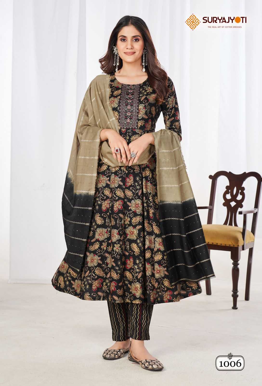 anarkali special vol 1 by suryajyoti capsule print readymade unique ladies suit