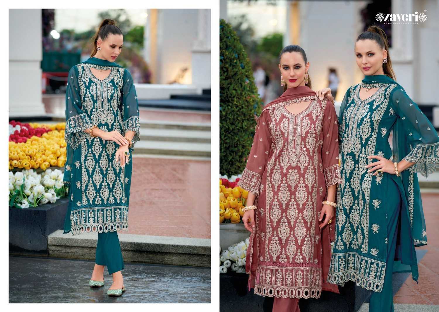 Aanaya vol 2 by zaveri organza readymade pakistani salwar kameez