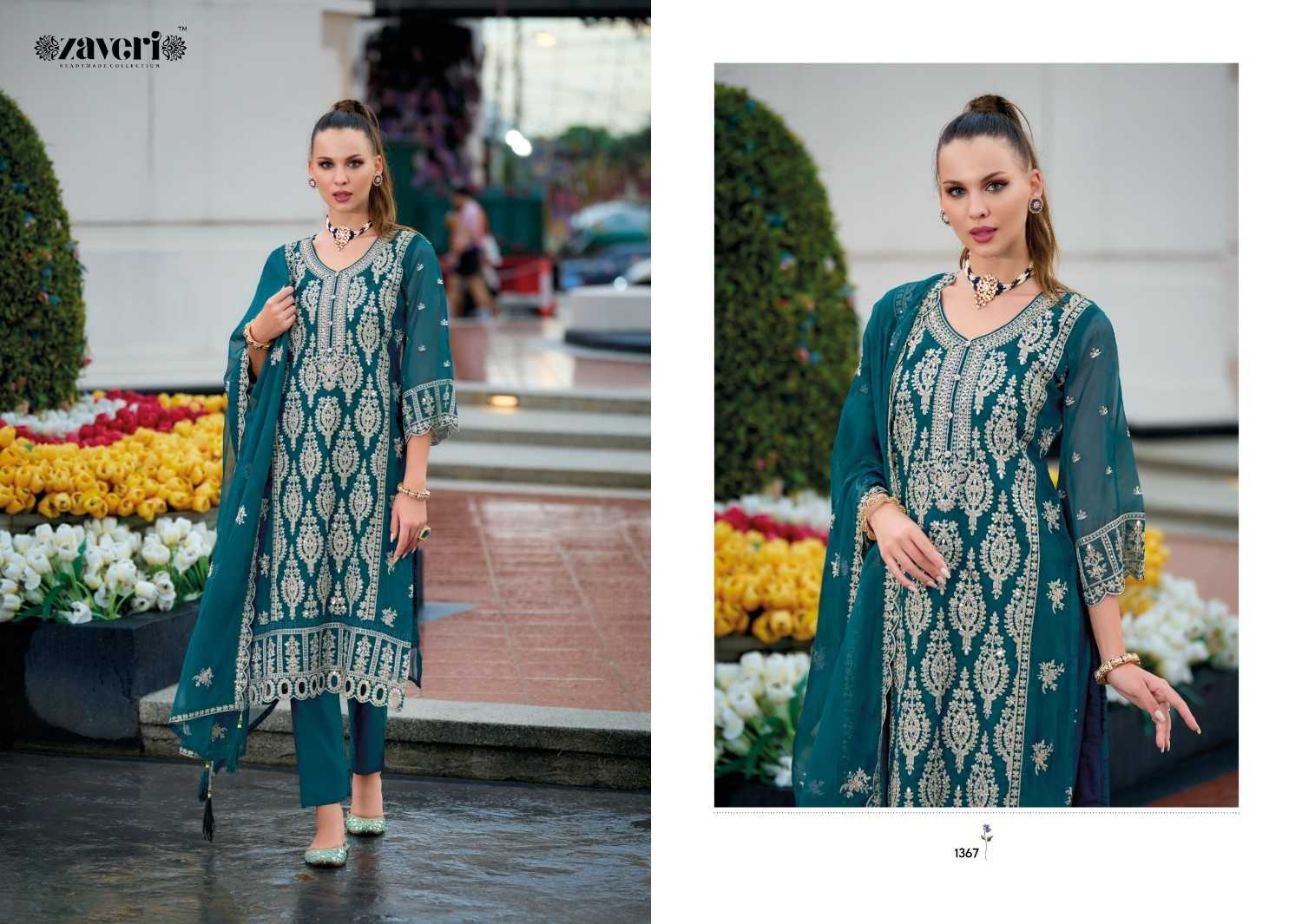 Aanaya vol 2 by zaveri organza readymade pakistani salwar kameez