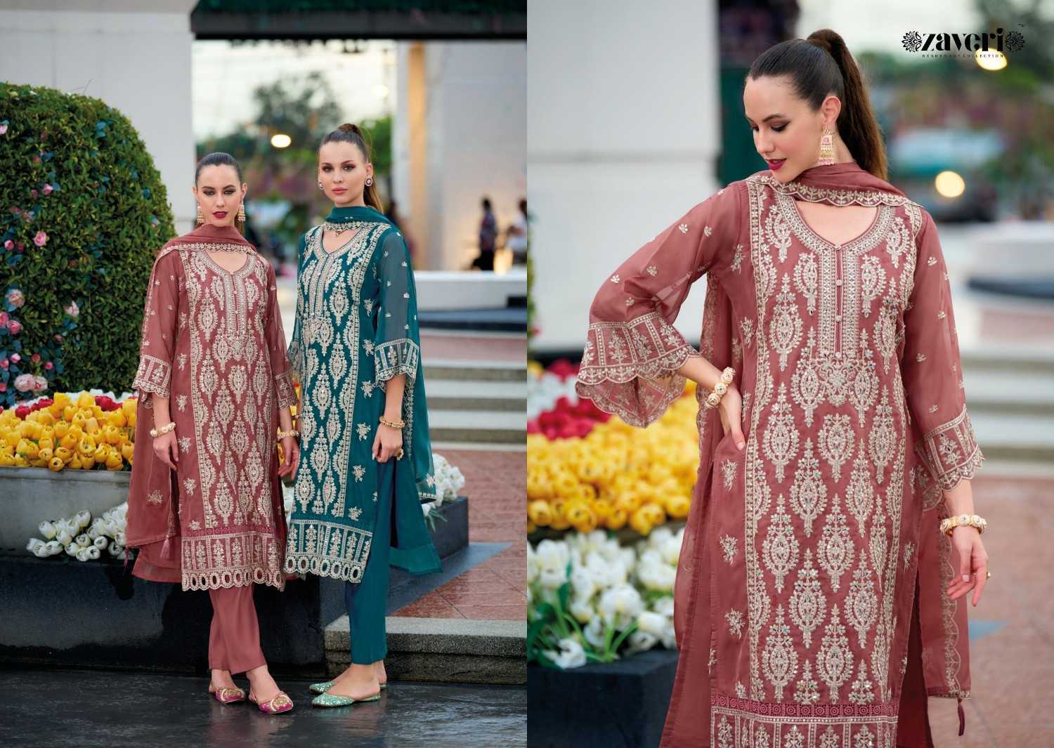 Aanaya vol 2 by zaveri organza readymade pakistani salwar kameez
