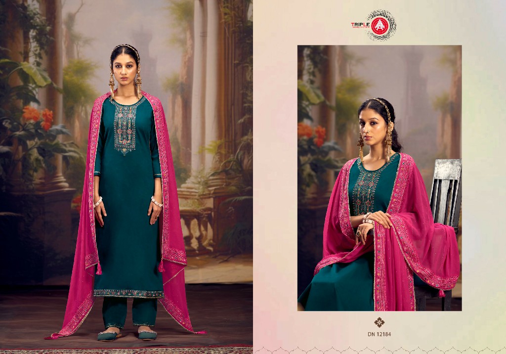 krusha by triple aaa jam silk cotton designer dress material exports