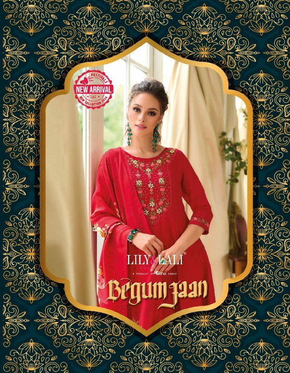 begum jaan by lily And lali anarkali style vichitra silk full stitch party wear suit