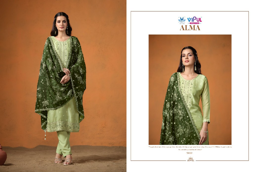 Vipul Alma Wholesale Velvet Satin With Embroidery Winter Suits