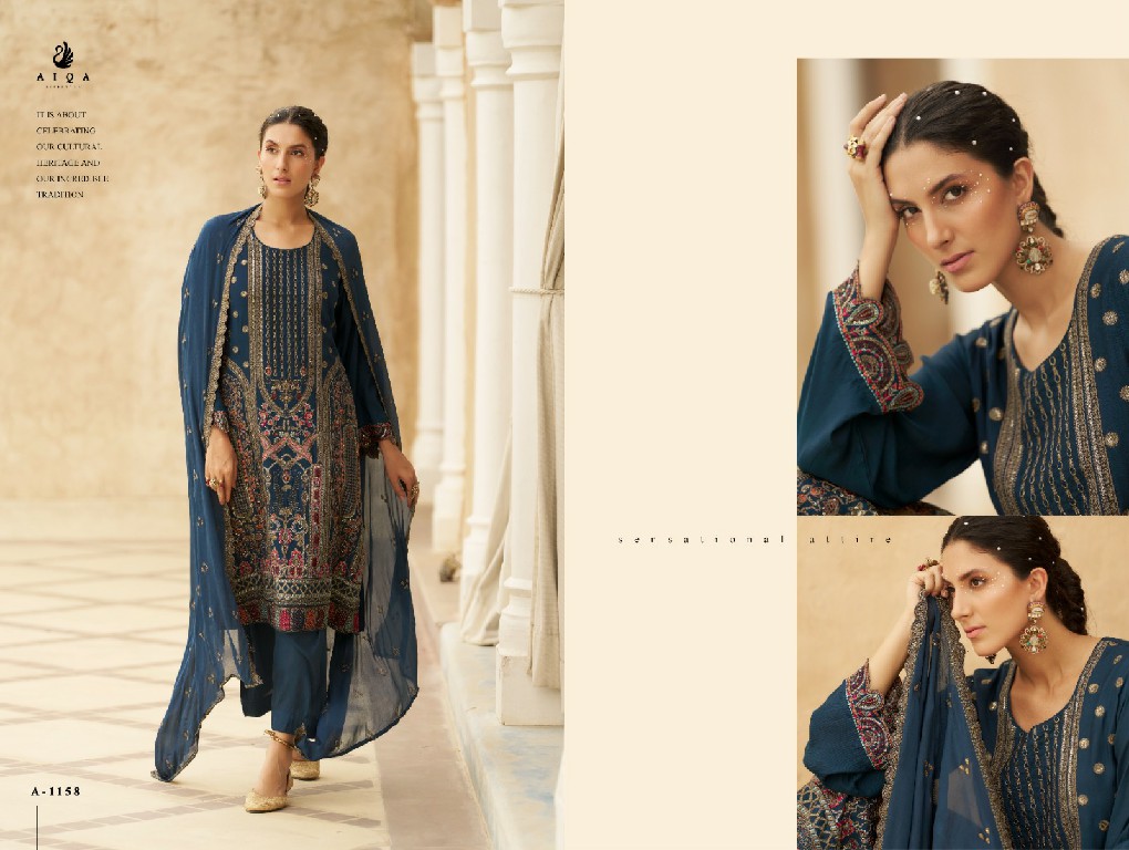 AIQA Malissa Vol-2 Wholesale Pure Heavy Pashmina With Fancy Work Winter Suits