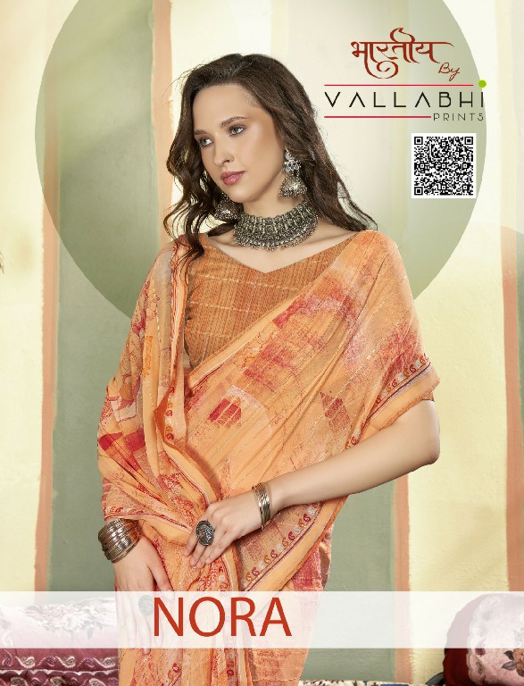 Vallabhi Nora Wholesale Georgette Fabrics Indian Sarees