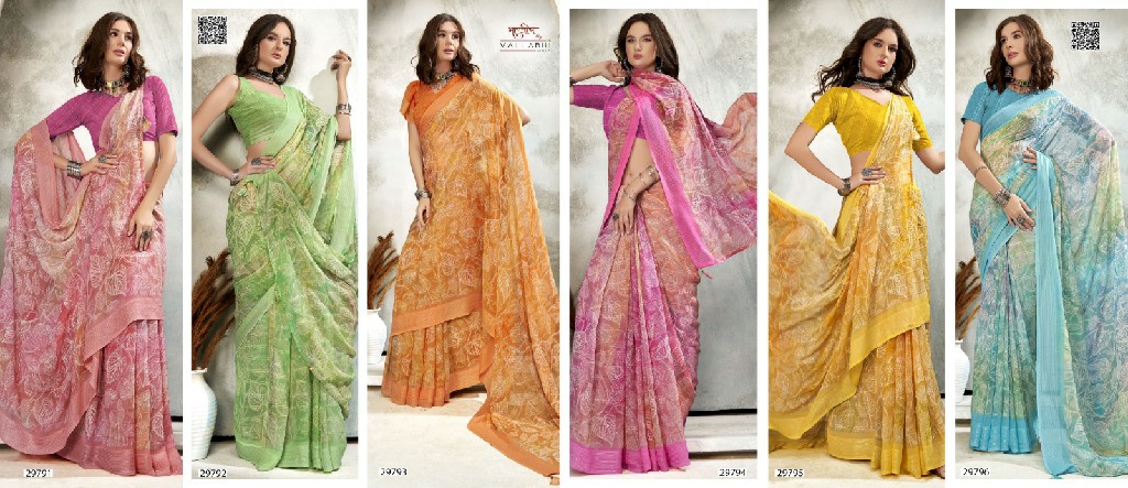 Vallabhi Navita Vol-4 Wholesale Georgette Fabrics Indian Sarees Catalog