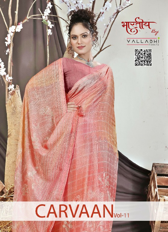 Vallabhi Carvaan Vol-11 Wholesale Brasso Fabrics Ethnic Sarees