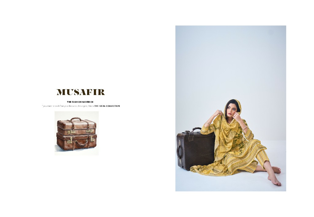 Glossy Simar Musafir Wholesale Pure VIscose Muslin With Embroidery Work Suits