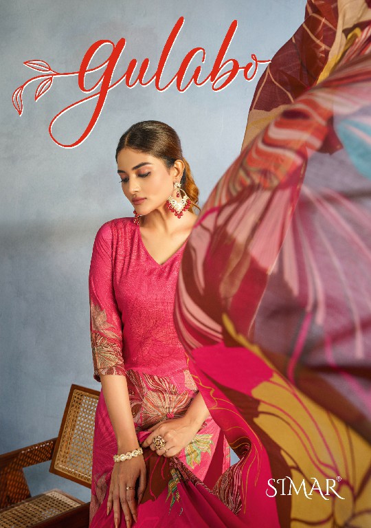 Glossy Simar Gulabo Wholesale Pure Lea Silk With Handwork Suits