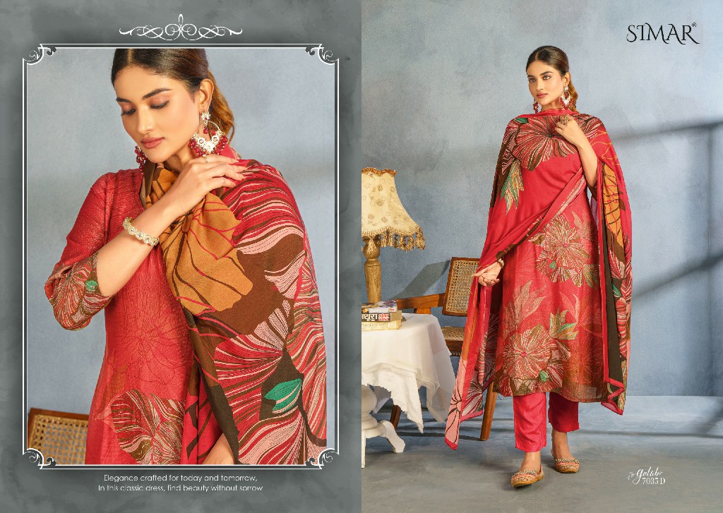 Glossy Simar Gulabo Wholesale Pure Lea Silk With Handwork Suits