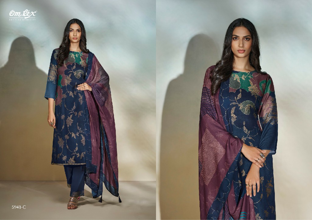 Omtex Carina Wholesale Pure Pashmina Winter Salwar Kameez