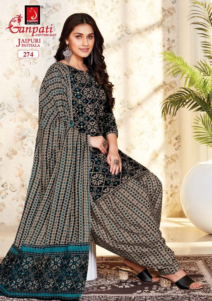 Ganpati Jaipuri Patiyala Special Vol-12 Wholesale Pure Cotton Printed Dress Material