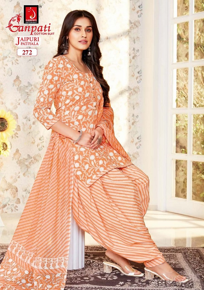 Ganpati Jaipuri Patiyala Special Vol-12 Wholesale Pure Cotton Printed Dress Material