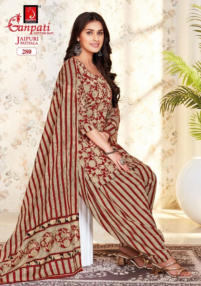 Ganpati Jaipuri Patiyala Special Vol-12 Wholesale Pure Cotton Printed Dress Material