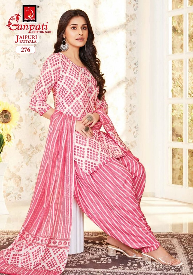 Ganpati Jaipuri Patiyala Special Vol-12 Wholesale Pure Cotton Printed Dress Material