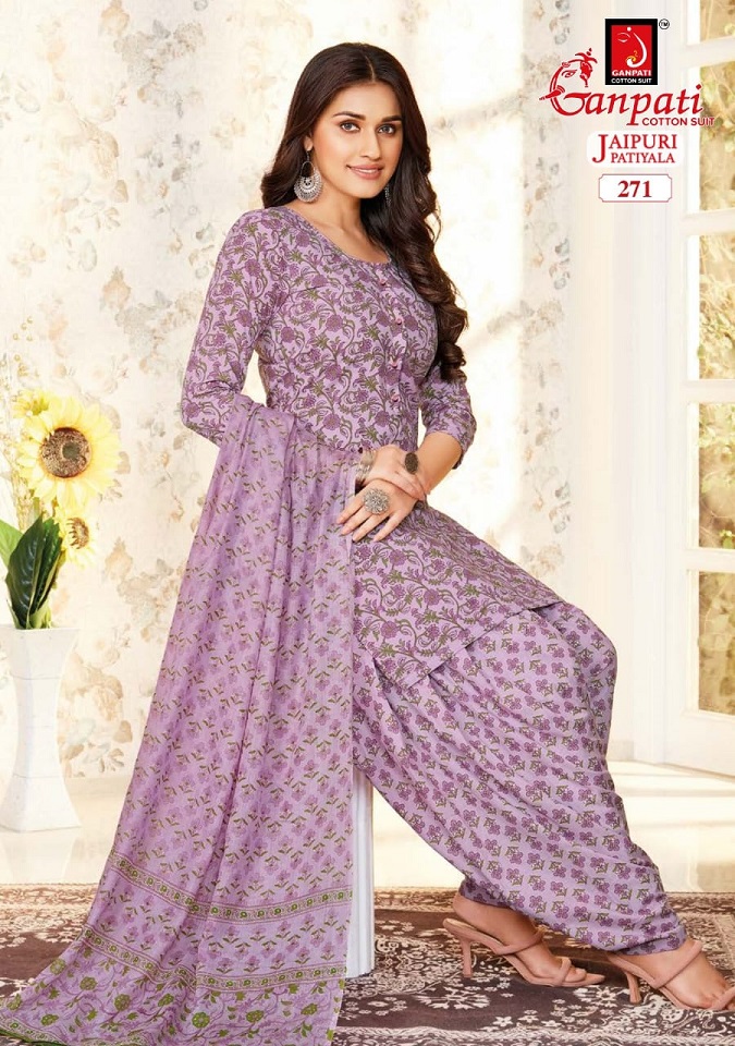 Ganpati Jaipuri Patiyala Special Vol-12 Wholesale Pure Cotton Printed Dress Material