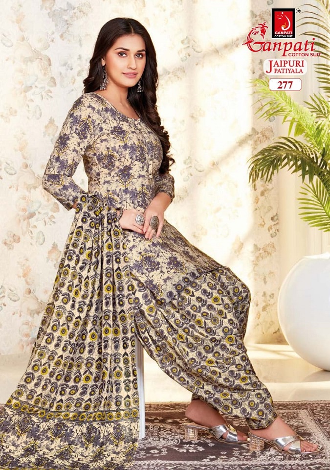 Ganpati Jaipuri Patiyala Special Vol-12 Wholesale Pure Cotton Printed Dress Material