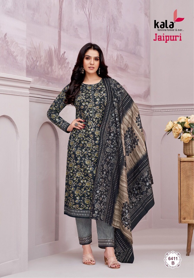Tarika Kala Jaipuri Vol-6 Wholesale Cotton Dupatta Dress Material