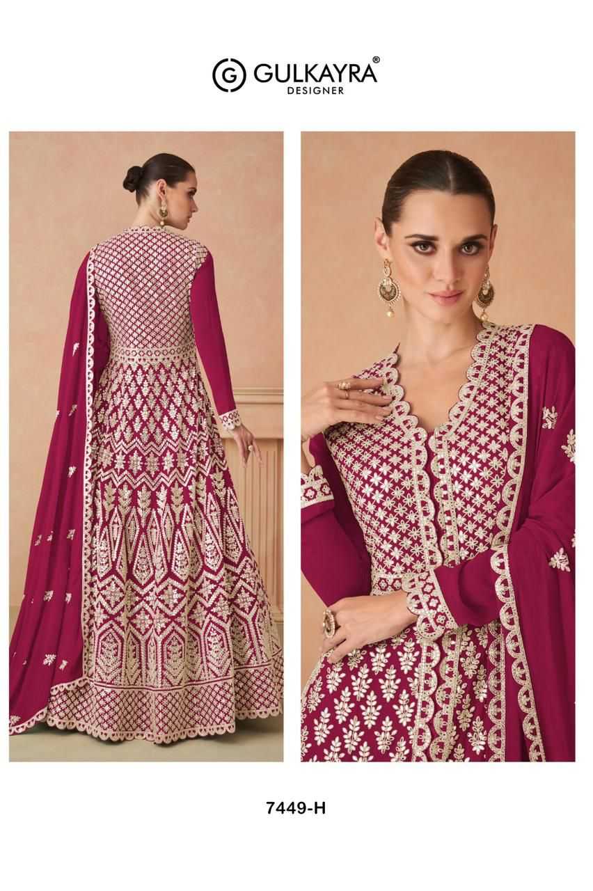 rimsha silver by gulkayra designer georgette gown style fully stitch dress